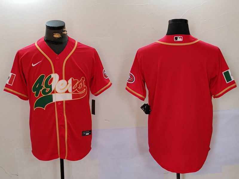 Men San Francisco 49ers Blank Red Second generation Mexican Joint Name 2024 Nike Limited NFL Jersey style 3